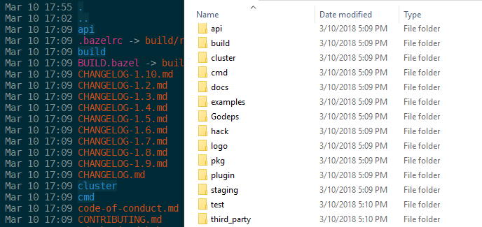 Linux files mapped to an NTFS path