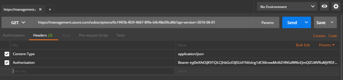 A fully armed and operational Authorization token